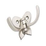 Quistal Butterfly Hook - 2 PIN Swivel Cloth Hanger Wall Hooks for Hanging Clothes, Towel, Robe Hook (Silver) (Pack of 1)