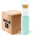 The Better Home Unbreakable Round Borosilicate Glass Water Bottle - 500 ml (pack of 50)