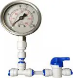 Bioway Analog Tire Pressure Gauge Water Pressure Guage or Meter 21Kg-300Psi for Check Accurate Water Pressure of RO Booster Pump - SS Body with Gliserin Fill, 2.5inch Display -1 Piece (300 Psi)