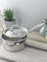 Aurum Silver Stainless Steel Saucepan with Lid 1 L (AU-9931)