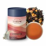 TISOW Rose Hibiscus Currants Floral Herbal Tea, 30 Teabags, Cotton Muslin Teabags, Skin glow tea with anti-ageing properties, detoxifying