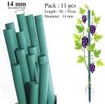 Bloomax Hardwood Pant Support Sticks, L-3ft, Dia-0.6 inch/14mm (11 Pcs) With Free Twist Tie
