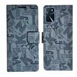 A D Enterprises Grey ATZ Flip Cover for Oppo A16 | Magnetic Case | Shock Absorbent | Flip Cover Oppo A16