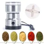 GRIHASTHA E-SHOP Stainless Steel Nima Grinder,Spice Coffee Grinder, Dry Masala Grinder, Masala Mixer Grinder Mini, Mini Masala Grinder, Mini Mixer Grinder, Spice Grinder Mini (Silver)