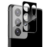 Spare Mart Premium HD+ Tempered Glass Camera Lens Protector for Samsung Galaxy S21 Ultra Anti-Scratch Camera Protective 9H Hardness Scratches Resistant Glass Lens [Pack of 1] Black