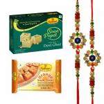 Haldiram's Nagpur Soan Papdi (Desi Ghee)500 gm Soan Papdi (Orange Flavour)500gm With Premium 2 Rakhi