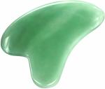 Jade Gua Sha Face Massager; Made With 100% Authentic Green Stone Tool To Relax Muscles, Tone Face, Reduce Fine Lines; Pack of 1