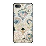 Qrioh Peacock Stone Pattern Glass case for Apple iPhone 7