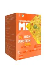 MuscleBlaze High Protein Oats, Masala Max, 10 g Protein, Added Probiotics, Nutritious Breakfast Cereals, Easy to Cook, 400 g