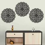 VAS Collection Home CM0014 Pack of 3 (24 inch X 24 inch, Multicolor)