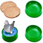 G P S Pigeon Egg Bowl + Nest Pad - Set of 3 Piece, Size: (24X6.5 cm) (LXH), Pigeon Breeding Nest Bowl for Hatching Eggs, Suitable for Pigeon - Green Color