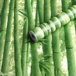 RoseCraft Latest Stylish 3D Green Bamboo Design Wallpaper roll for Living Room/Bedroom/Office Walls (28sqft/Per roll)