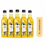 EcoMantra Oils 100% Pure and Natural Earthy Cold Pressed/Wood Pressed Ground Nut Cooking Oil, 1L (Pack of 5)