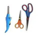 Blue Wonder Dolphine Shape Electric Gas Lighter With Multipurpose Use Double Scissor Set and Multicolour, Pack of 2