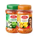 Ram Bandhu - Mango Pickle, Lime Pickle | Achar | Lonche 700gm, Pack Of 2 (350gm x 2)
