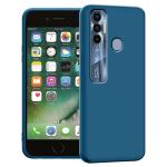 RJR Tecno Spark 7 Pro Back Case Cover |Hybrid Shock Proof | Matte Finish | Liquid Silicon | Flexible | Soft Back Case for Tecno Spark 7 Pro-Blue