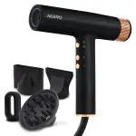 AGARO Royal Hair Dryer, Brushless Motor, Ionic technology, Fast Drying, 3 Speed 3 Temperature Settings, Cool Touch Button, Mini Blowdryer, Hair Dryers for Women, Men, Salon, Home, Black