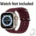 Trifty (Metal Lock 18mm Strap Wine Red) Soft Silicone Metal Lock 18mm Watch Strap Compatible with Fossil Q Venture Gen 3 / Q Venture HR Gen 4 / Vivoactive 4S / Vivomove 3S & Other 18mm Watches Strap Wine Red