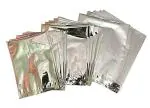 Agroha Plastic Silver Pouch size_6*8inch (Pack of 100)