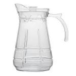 F QUEEN CREATION Set of 1 Glass Water Jug with Lid, 1.7 Litre Transparent Sturdy Glass jug, Pitcher for Hot Water, iced Tea, Juices, Cocktail, Mocktail, Beverages, for Dining Table