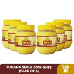 Suhana Simla Premium 500ml Danedar Cow Ghee | Pure Cow Ghee (PACK OF 6)