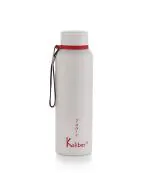 Kaliber -Tonic 700 ThermoSteel Bottle | 3 Insulation, SUS 304 Inside | 700ml | 24 Hr Cold Hot | Rust & Leak Proof | Home, Office, Travel, Treking - Vacuum Insulated Flask Bottles (700 ml, White)