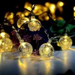 Turbo Traders Crystal Ball String Light 14 LED 3 Meter Bubble Ball Globe Waterproof Fairy String Light for Diwali, Christmas, Indoor & Outdoor Decoration Light (Pack of 1, Warm White)