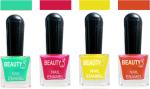 OUR Beauty Multicolor High Quality Quick Dry Long Lasting Hd Colors Nail Polish Pcs Vc37, 32 ml (Set Of 4)