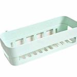 PH BROTHER Plastic Inter Design Shower Corner Caddy Basket Shelf Rack with Wall Mounted Suction Cup for Bathroom Kitchen ( White Color)