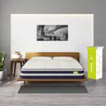Wakeup India Smart Tech Pillow Top Hybrid | 10 Years Warranty | 12-inch Orthopedic Memory Foam and Pocket Spring Mattress | Soft Cotton Breathable Fabric, Single Size (75x42x12 Inches | White)