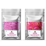 D'aromas Pink Sprinkles for Cake Decoration 50gx2|Cake sprinkle,Milkshake,Smoothies,Cupcake,IceCream