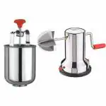 Shoparam Mendu Vada Make with Coconut Scrapper, Perfectly Shaped Medu Vada Maker & Coconut Grater Machine, Menduwada & Vacuum Base Coconut Crusher, Coconut Peeler & Uzhunnu Vada Maker, medhu vadai