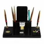 DESKDOCK Acrylic Pen Stand For Office Study Table Pen Holder Stylish Multipurpose Desk Organizer