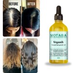 MOTABA Veganik Natural Hair Growth Oil for Hair Fall Control & Nourishment | Ayurvedic Hair Oil with Essential Oils & Herbal Extracts for Strong, Healthy Hair | Enriched with Amla, Bhringraj, & Neem | Suitable for All Hair Types | 90 ml