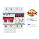 amiciSmart WiFi MCB Circuit Breaker 63A Timer Switch with Over/Under Voltage, Over Current and Short Circuit Protection Compatible with Alexa Google Assistant Din Rail Mounted