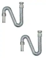 ENNIUS Stainless Steel Flexible Waste Pipe For washbasin and Kitchen sink (30 INCH)- Premium Quality, Easy Install, Durable, Flexible & Leakproof Pack of 2