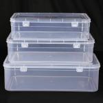 AL'WAHHAB Multipurpose Plastic Rectangular Stackable Organizer Storage Container Box Combo Transparent Boxes Lock System for Jewellery/Medicines/Stationery/Cosmetics/Accessories