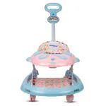 BUMTUM Baby Walker for 6 to 48 Months with Parent Handle Rod| Foldable Activity Walker| Baby Blue & Pink Panda Walker