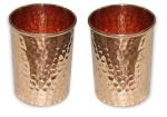 MKD2 Rise Hammered Copper Glass Tumbler, Drinkware & Serveware, 200 ml - 2 Piece