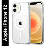 SYOTT Magnetic Clear Case for Apple Iphone 12 | MagSafe Compatible Transparent Shockproof TPU Back Cover | Wireless Charging Support | Scratch & Drop Protection | Transparent