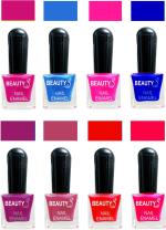 OUR Beauty Multicolor Quick Dry Long Lasting Hd Colors Nail Polish Set 2Feb37, 64 ml (Set Of 8)