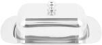 Stainless Steel Butter & Cheese Dish With Lid For Fridge & Dinning Table, Silver (1 pc)