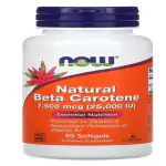 NOW Foods, Natural Beta Carotene, 7,500 mcg (25,000 IU), 90 Softgels