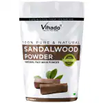 Vihado 100% Natural Sandalwood /Chandan Powder For Face Pack | Facial and Skin Care 250g (Pack of 1)