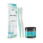 FemiSafe Reusable Face Razor with Aloe Vera Gel For Women | Painless Hair Removal | Eyebrow Shaper, Upper Lip, Forehead, Peach Fuzz, Chin, Sideburns & Dermaplaning Tool (Pack of 2 Razors & Aloe Gel - 50g)
