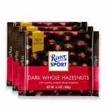 Ritter Sport Whole Hazelnut Dark Chocolate 100g (Pack of 3) Ritter Sport Chocolates Nut Selection