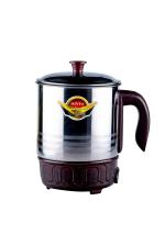 Divya, 1.5L, 500W Electric Heating Mug Cup, Silver & Maroon