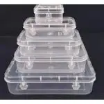 zms marketing Transparent Boxes Plastic Utility Container (Pack of 5, White)