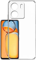 COVERBLACK Rubber Back Cover Compatible model for POCO C65 - Transparent