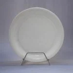 Evaware International Set of 6 Round Melamine Plates for Snacks and Dinner in Pure White